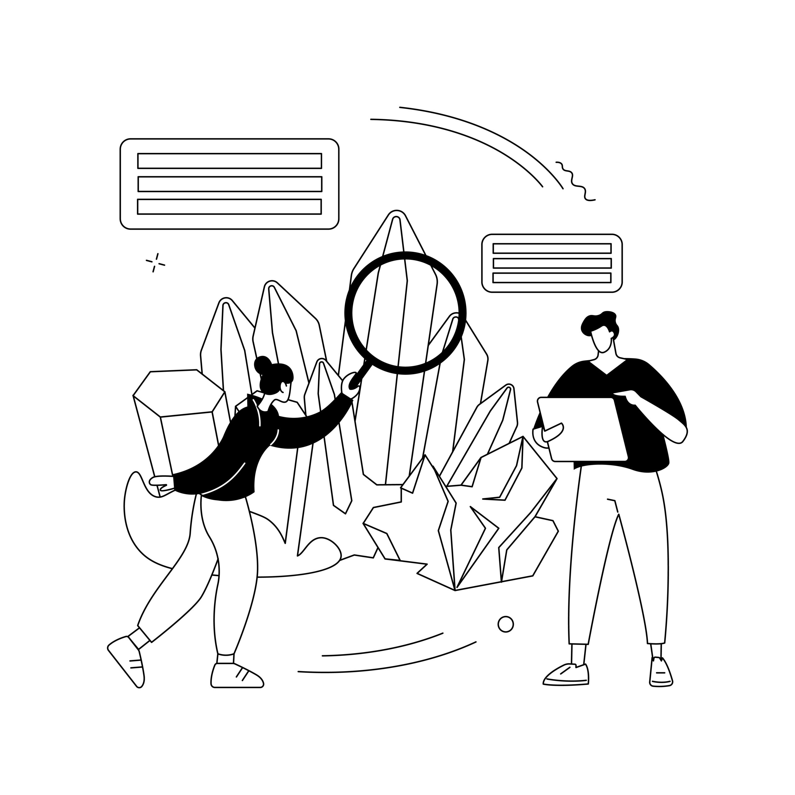 Mineralogy abstract concept vector illustration.